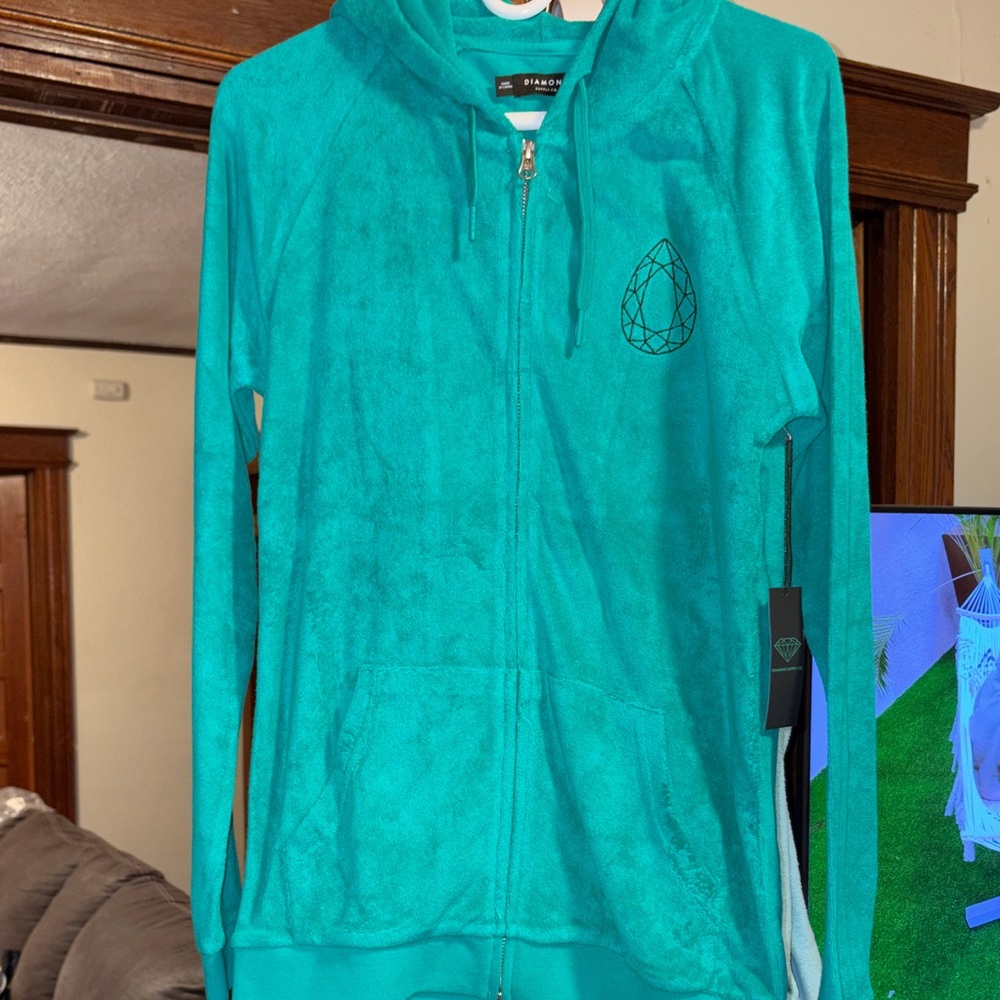 Diamond Supply Co. Teal Hoodie Sweater